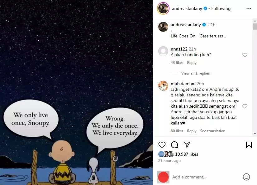 gugatan cerai andre taulany ditolak © 2024 Instagram gugatan cerai andre taulany ditolak © 2024 Instagram