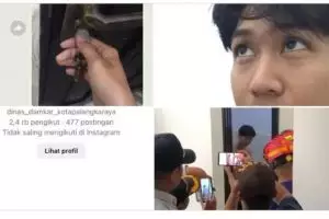 Momen pria terkunci di kamar mandi diselamatkan damkar dengan personel lengkap ini bak situasi genting