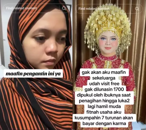 MUA asal Aceh yang dipukul kliennya © TikTok