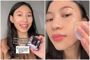 Wear test Somethinc Copy Paste CoverBlur Powder Foundation diklaim awet 8 jam, oil skin friendly