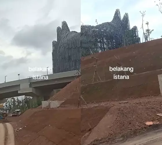 bagian belakang istana IKN © X bagian belakang istana IKN © X