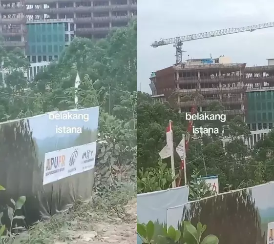 bagian belakang istana IKN © X bagian belakang istana IKN © X