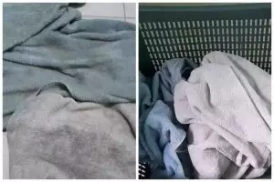 Tak perlu direndam air panas, begini cara mencuci handuk dapur yang kotor dengan 1 bahan saja