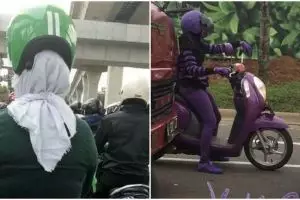 [KUIS] Pilih gaya nyeleneh naik motor ala emak-emak, hasilnya ungkap sikapmu saat di jalan