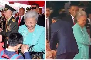 Viral video Jokowi tak salami Try Sutrisno meski eks wapres sudah siap salaman, ini klarifikasi Istana