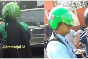 [KUIS] Dari pilihan gambar nyeleneh ini, kami tentukan cara kamu pakai helm saat naik ojek online