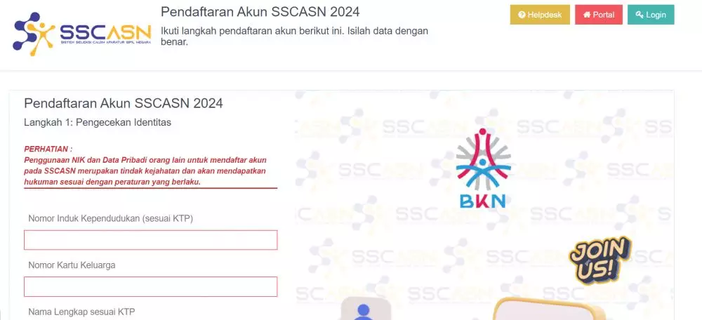 Cara membuat akun SSCASN PPPK 2024 © 2024 brilio.net