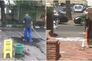 [KUIS] Pilih gambar aksi lucu orang ngepel ini untuk ungkap seberapa optimis kamu memandang hidup