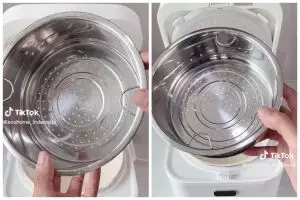 Bukan pakai sabun, ini cara mudah membersihkan noda bekas air membandel di saringan kukusan