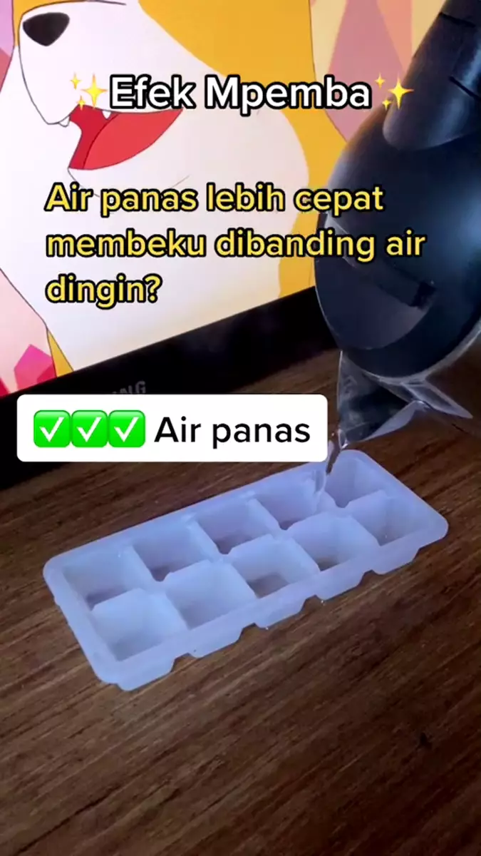 Making ice cubes with hot water freezes quickly, but can cause damage