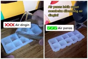 Bikin es batu pakai air panas cepat beku, tapi bisa sebabkan kulkas rusak? Begini penjelasannya