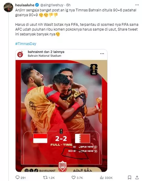 Instagram Timnas Bahrain disorot © berbagai sumber Instagram Timnas Bahrain disorot © berbagai sumber