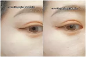 Hasilnya rapi dan presisi, trik pakai eyeliner tipis ala idol K-Pop ini cuma andalkan 1 alat pembersih