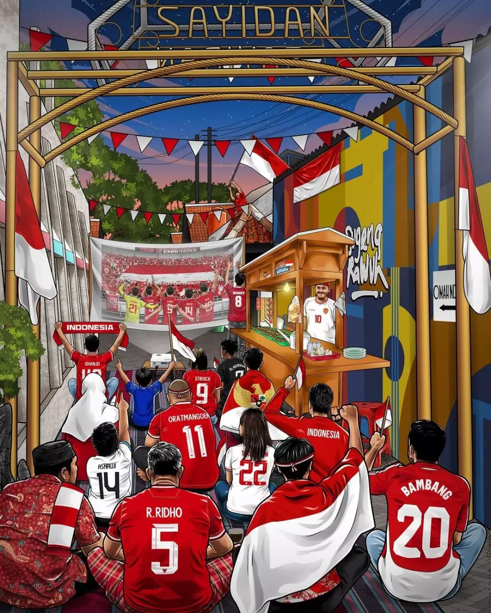 Akun FIFA unggah suasana nobar timnas di Sayidan Yogya © 2024 Instagram