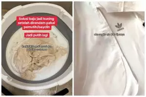 Baju putih luntur karena direndam pemutih? Ini trik basmi nodanya dengan aman pakai 2 bahan dapur