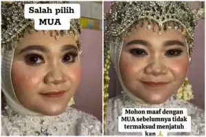 Salah pilih MUA berujung nyesek, pengantin ini putuskan rias ulang dengan hasil auto flawless