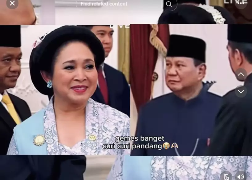 Titiek Soeharto dan Prabowo terciduk kamera © TikTok