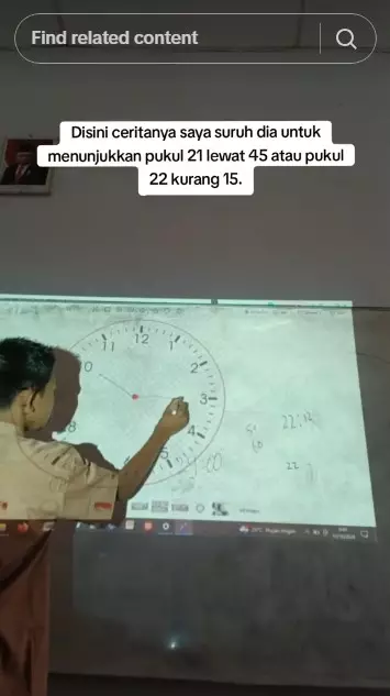 momen murid SMK tak bisa baca jam analog © TikTok
