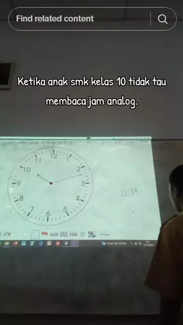 momen murid SMK tak bisa baca jam analog © TikTok