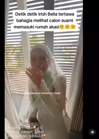 Reaksi Irish Bella saat akad nikah berbagai sumber