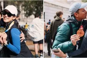 8 Momen Andhika Pratama dukung sang istri jadi pelari ini bikin hati jadi berbunga-bunga