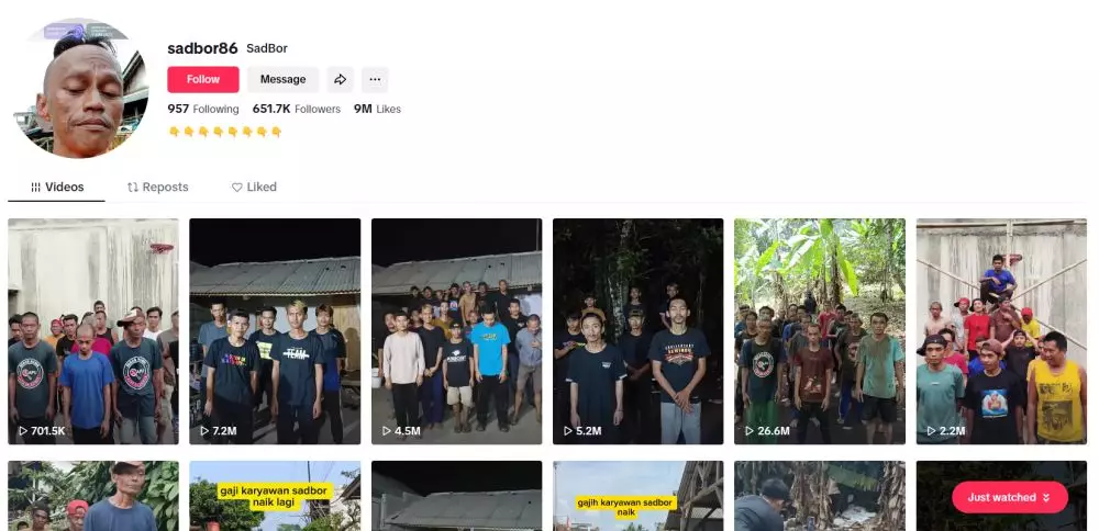 Pencetus joged Sadbor di Sukabumi © 2024 TikTok