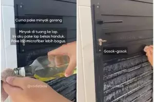 Tanpa sitrun, trik menghilangkan kerak air di pintu kamar mandi cukup diusap dengan 1 bahan dapur ini