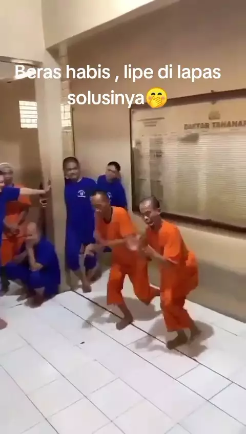 aksi Gunawan Sadbor santai joget di dalam sel © 2024 TikTok aksi Gunawan Sadbor santai joget di dalam sel © 2024 TikTok