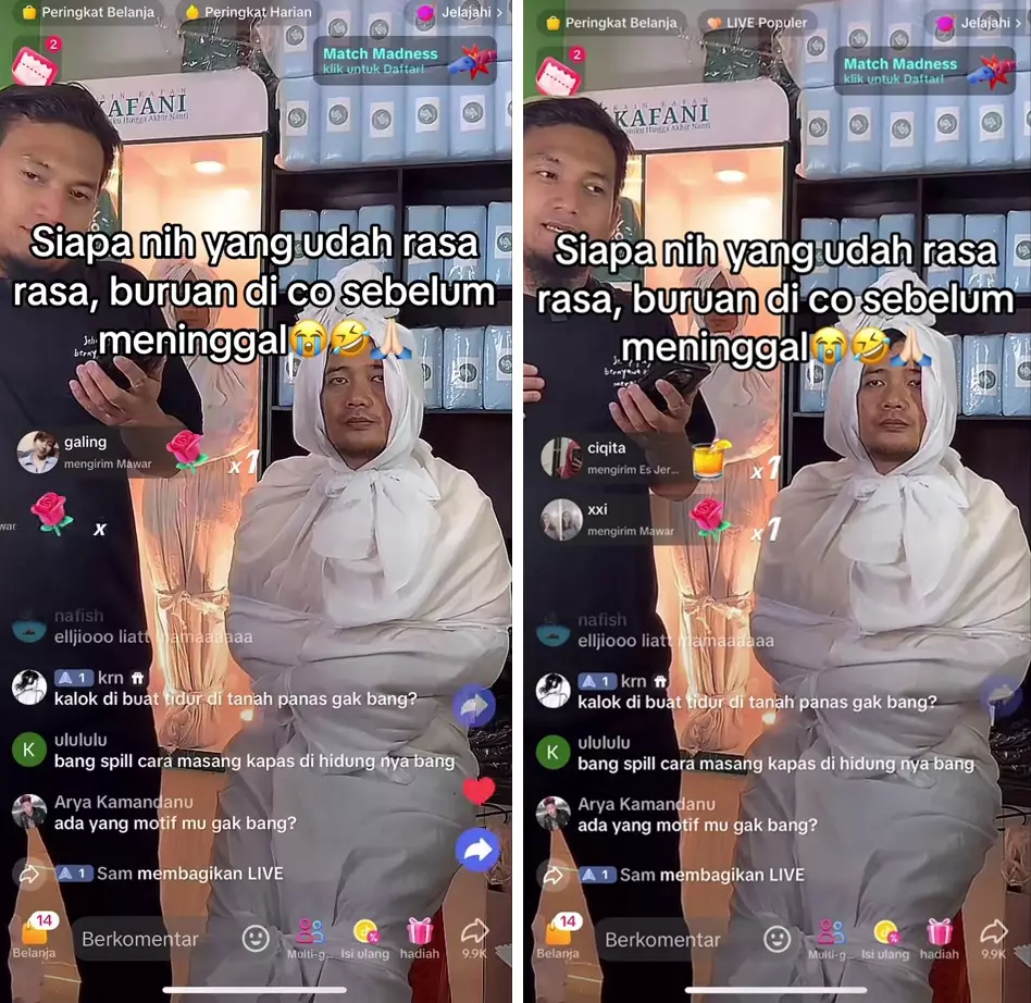 pedagang jualan kain kafan antimainstream © 2024 TikTok pedagang jualan kain kafan antimainstream © 2024 TikTok