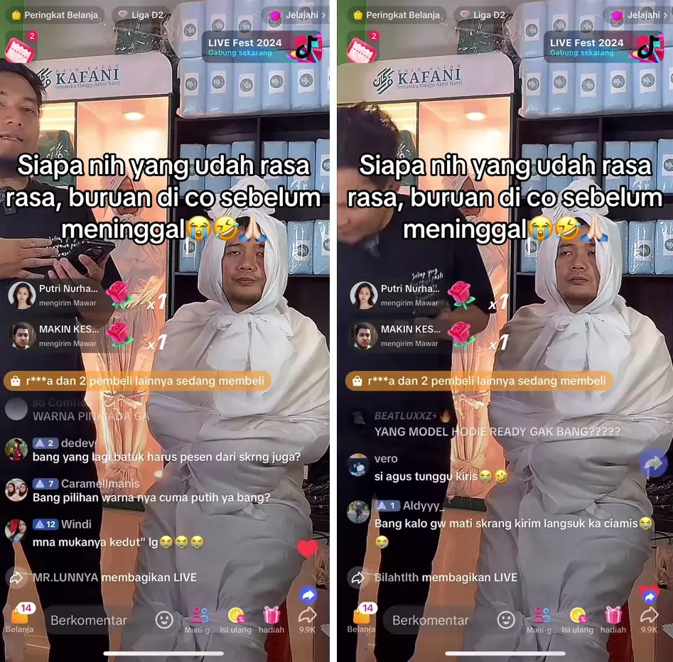 pedagang jualan kain kafan antimainstream © 2024 TikTok pedagang jualan kain kafan antimainstream © 2024 TikTok