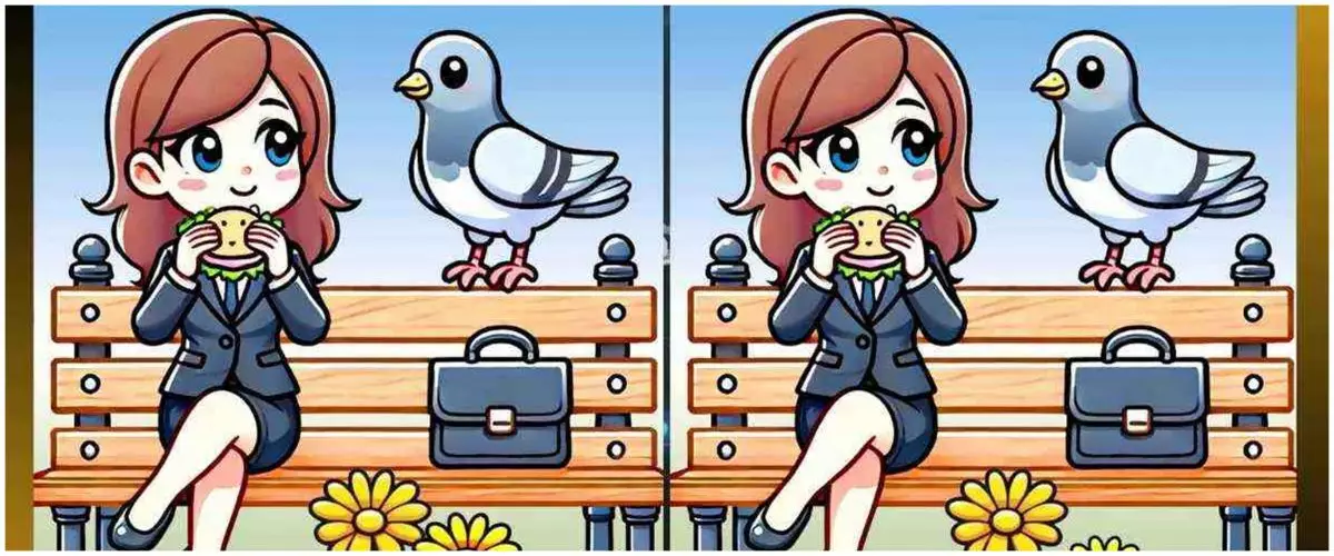 Tes ilusi optik, temukan 3 perbedaan pada gambar gadis yang sedang makan burger ini dalam 19 detik