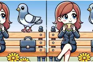 Tes ilusi optik, temukan 3 perbedaan pada gambar gadis yang sedang makan burger ini dalam 19 detik