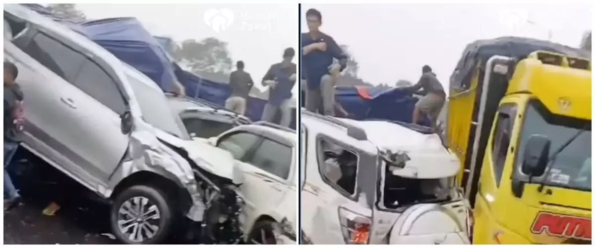 Kronologi kecelakaan beruntun di Tol Cipularang Km 94