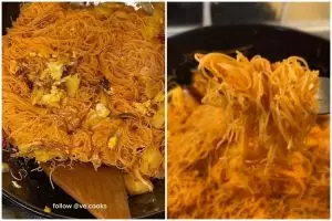 Tanpa direndam air panas, begini cara membuat bihun goreng agar hasilnya utuh dan nggak cepat basi