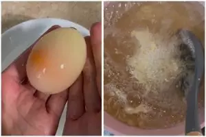 Momen apes wanita goreng telur beku mentah jadi egg tempura ala anime, hasilnya bikin geleng kepala
