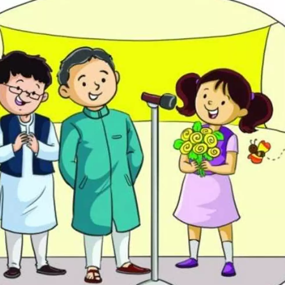 Ilusi optik, cari 10 perbedaan pada gambar anak sedang pidato ini dalam 20 detik