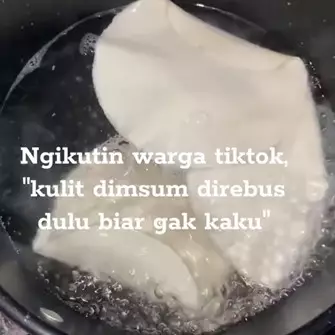 Bermula ikuti tips dari TikTok, momen wanita bikin dimsum ini justru berakhir apes