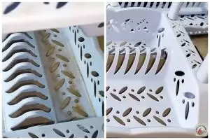 Sabun cuci piring saja nggak cukup, ini trik bersihkan lumut dan kotoran di rak piring plastik