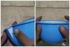 Tak perlu beli baru, begini trik gampang perbaiki mangkuk plastik pecah cuma pakai 2 bahan sederhana
