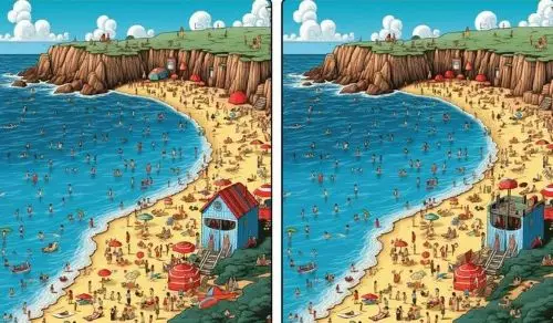 perbedaan pada gambar pantai ini berbagai sumber