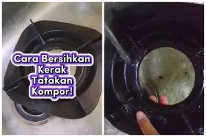 Cara praktis basmi kerak di tatakan kompor tanpa direndam air panas semalam, cuma pakai 3 bahan dapur