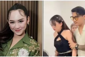 Diduga tengah hamil, momen Happy Asmara foto bareng fans sambil nahan mual ini jadi omongan