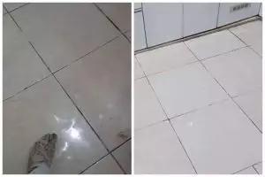 Trik mengepel lantai berminyak dan lengket dengan dua bahan dapur