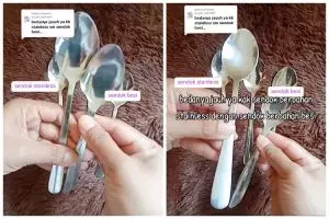 Sekilas tampak sama, ini cara bedakan sendok berbahan stainless steel dan besi agar tak mudah terkecoh