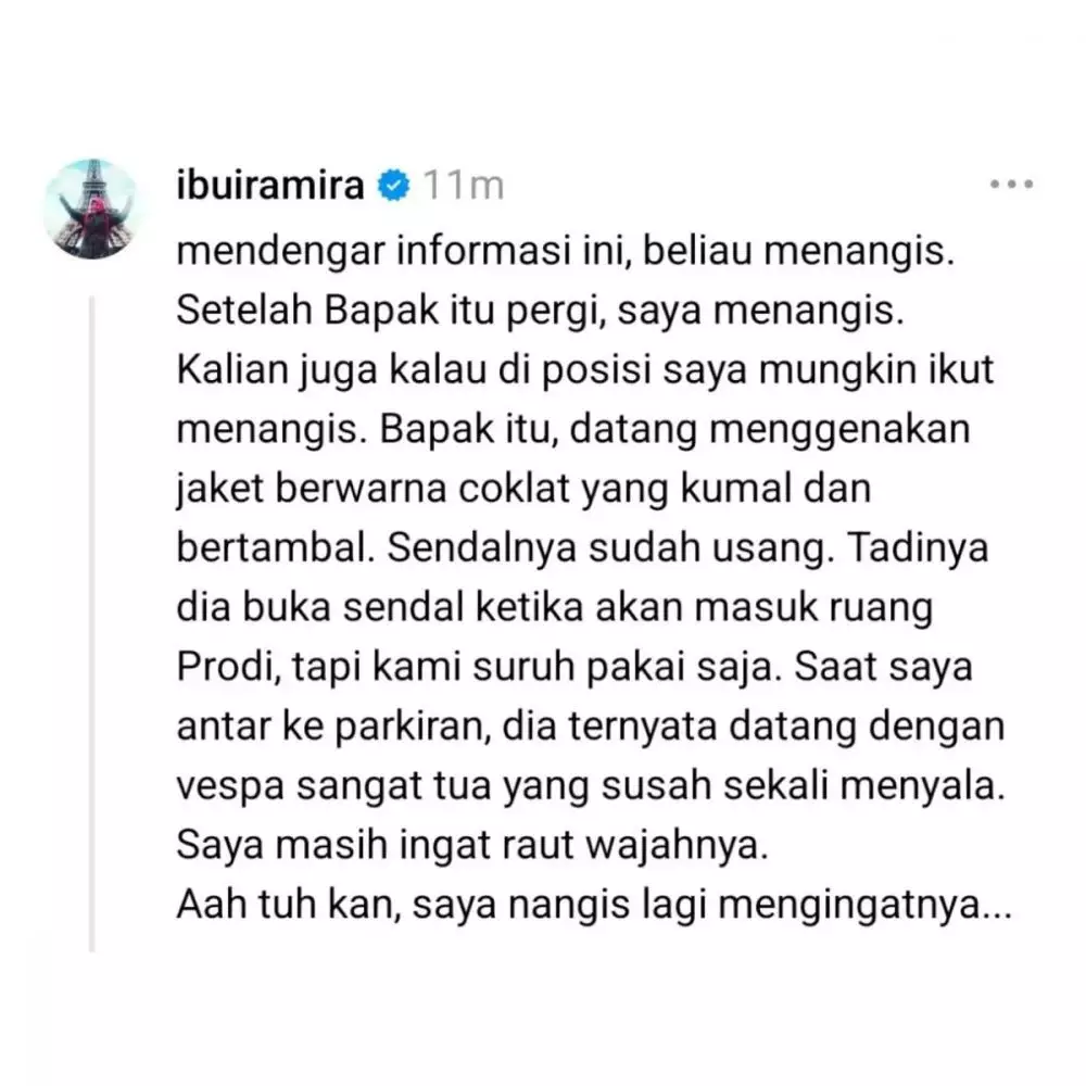 Momen sedih seorang ayah dibohongi putrinya yang kuliah berbagai sumber