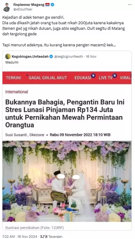 nikah mewah gengsi utang 150 juta © 2024 brilio.net nikah mewah gengsi utang 150 juta © 2024 brilio.net
