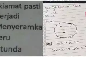 11 Potret kocak jawaban tugas anak SD ini tak terduga, bikin guru bingung mau ketawa atau merasa gagal