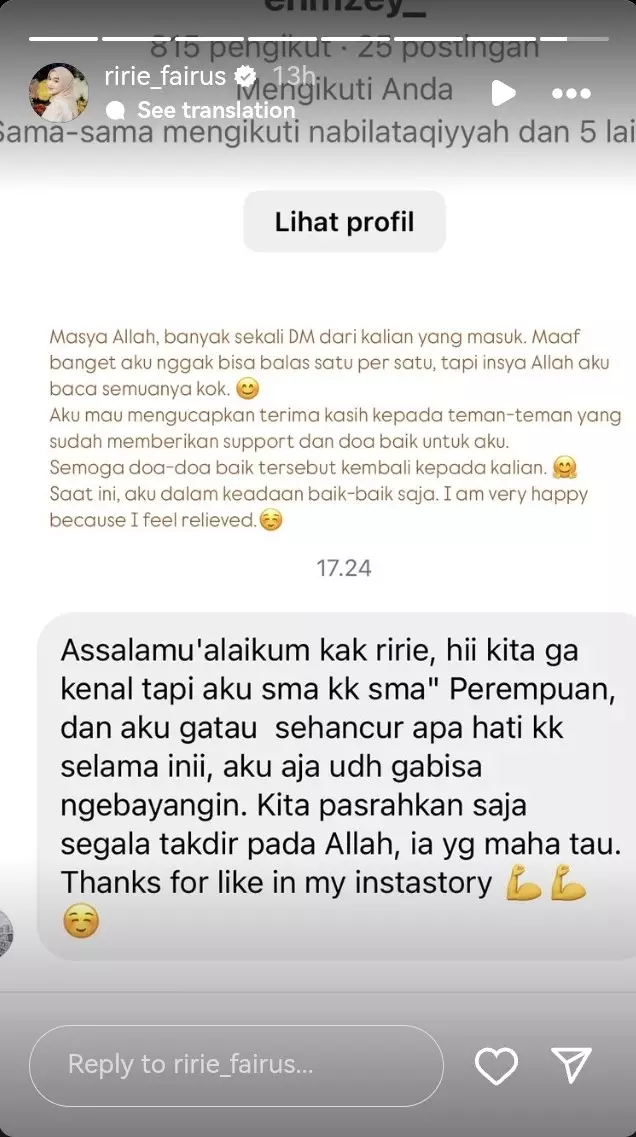 Ririe Fairus ungkap kondisinya saat ini © Instagram Ririe Fairus ungkap kondisinya saat ini © Instagram