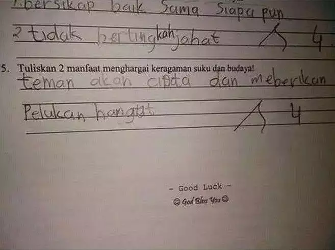 Potret lucu jawaban siswa pas ujian dari berbagai sumber