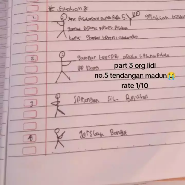 Potret siswa gambar gerakan silat TikTok/@tanpa_teks Potret siswa gambar gerakan silat TikTok/@tanpa_teks